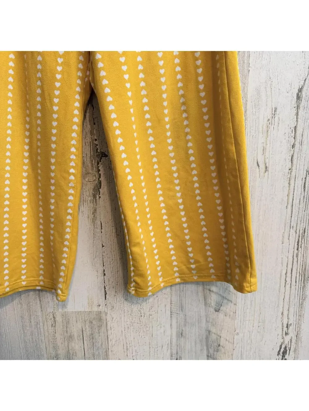 Lily Bleu Girls Size 6 Yellow Heart Print Wide Leg Pants